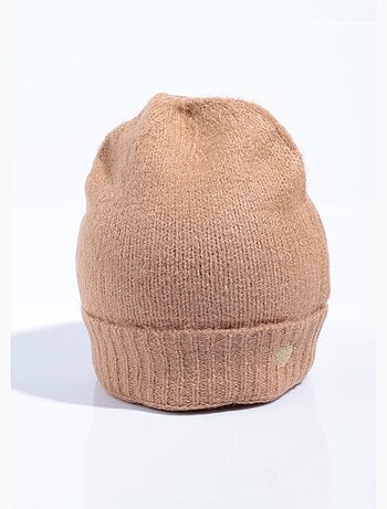 Gorro cálido con lana y bordado de corazón - AFIBEL