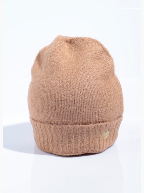 Gorro cálido con lana y bordado de corazón - AFIBEL - Kiabi
