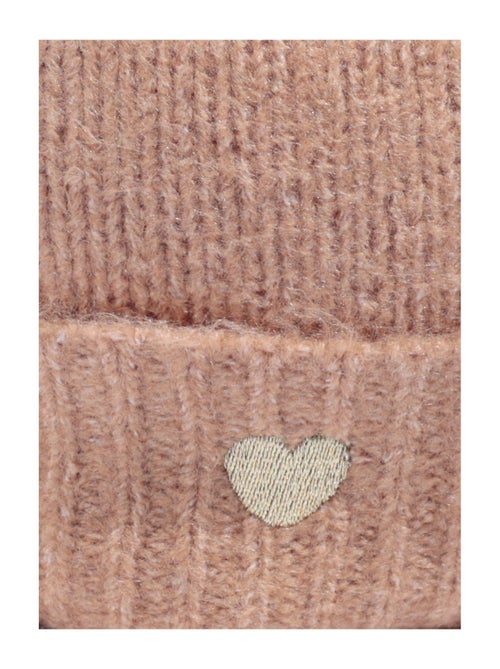 Gorro cálido con lana y bordado de corazón - AFIBEL - Kiabi