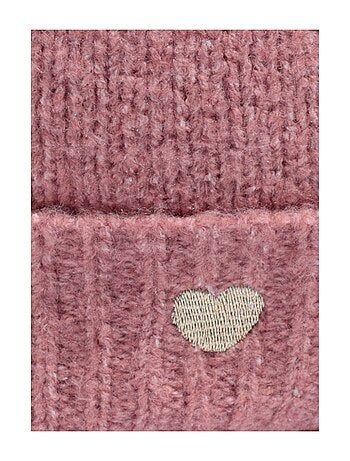 Gorro cálido con lana y bordado de corazón - AFIBEL