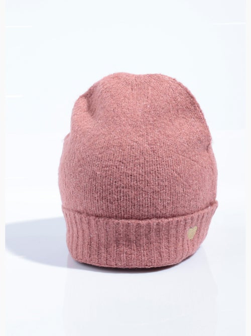 Gorro cálido con lana y bordado de corazón - AFIBEL - Kiabi