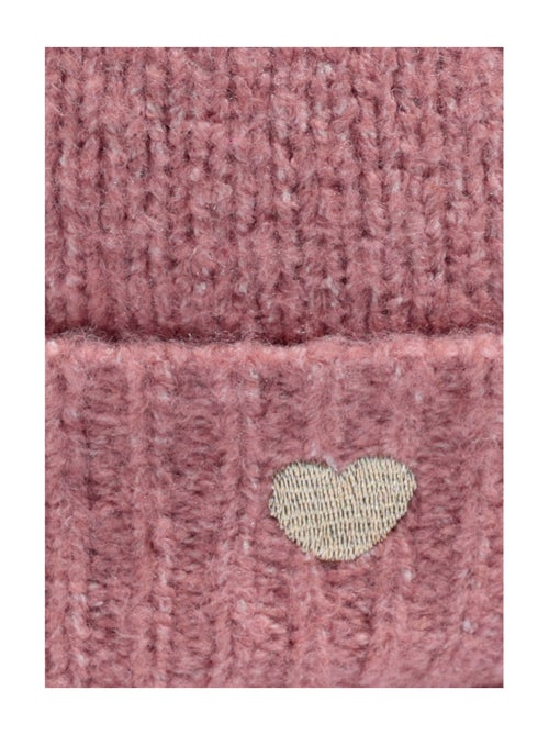 Gorro cálido con lana y bordado de corazón - AFIBEL - Kiabi