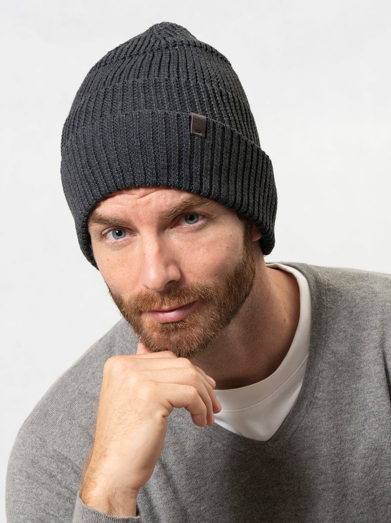 Gorro cálido, forrado de vellón reciclado hombre Isotoner Gris - Kiabi
