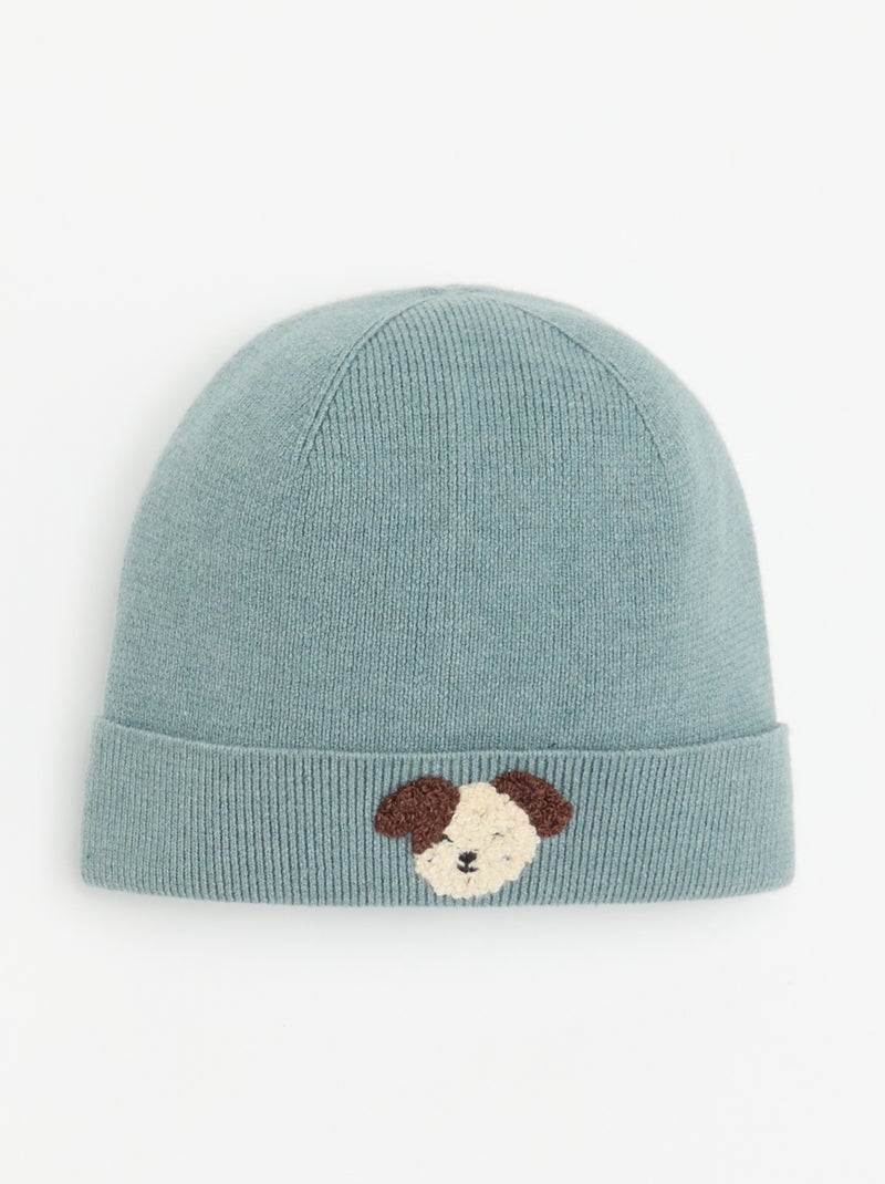 Gorro con bordado de 'animal' Azul - Kiabi