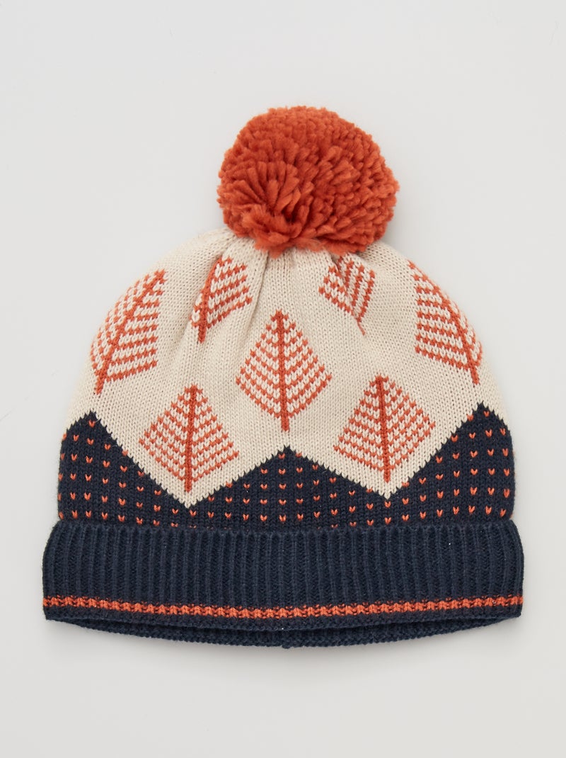 Gorro con borla multicolor - Kiabi