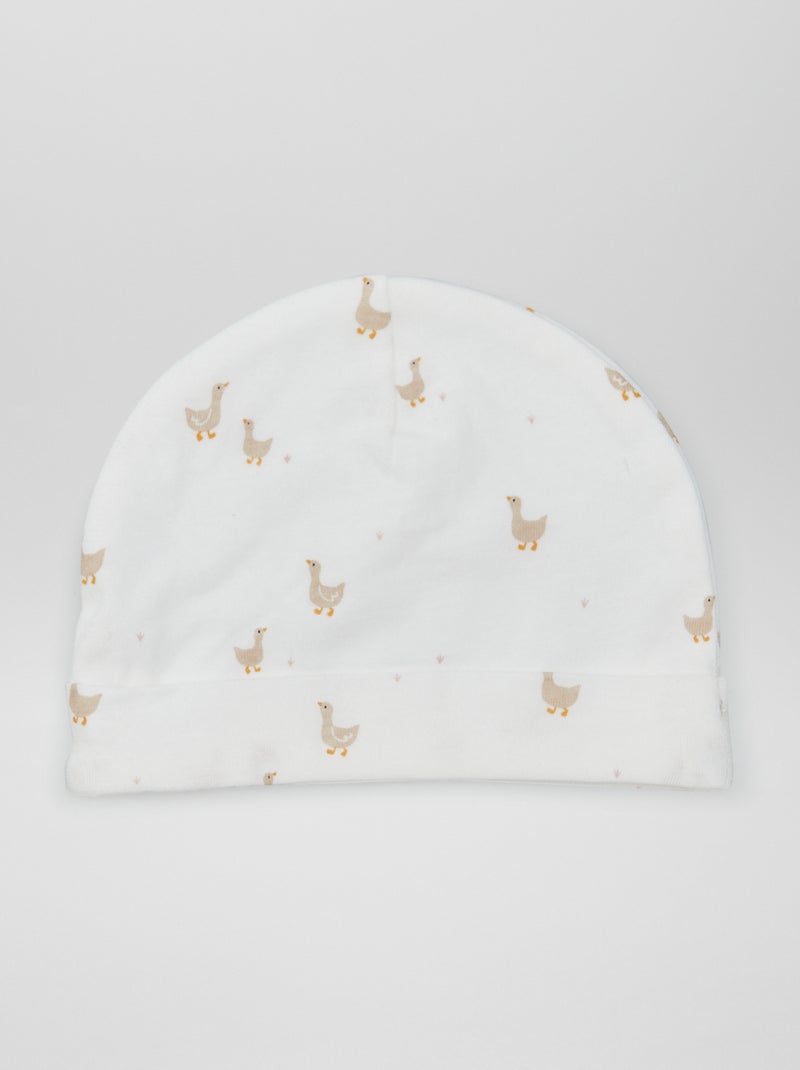 Gorro con estampado de 'oca' BEIGE - Kiabi