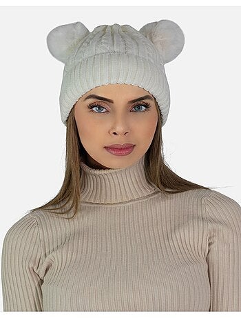 Gorro con forro polar y pompón Kebello