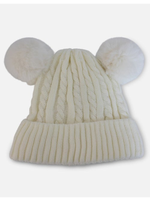 Gorro con forro polar y pompón Kebello - Kiabi