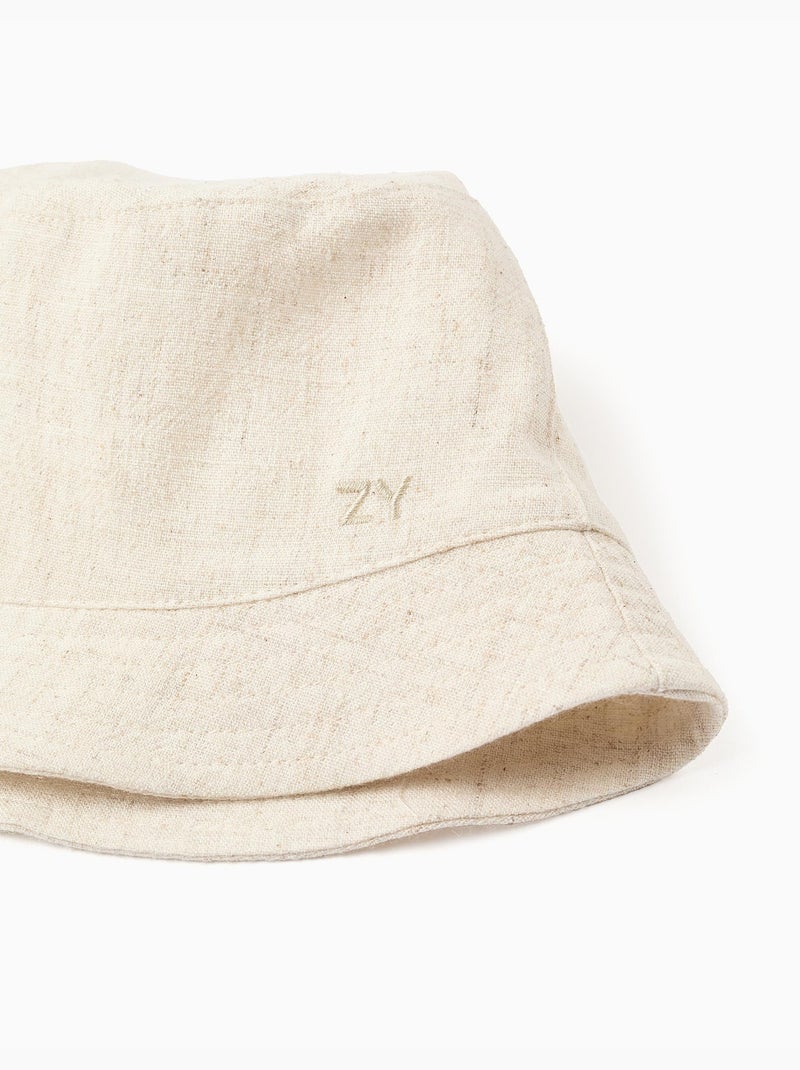 Gorro con lino Beige - Kiabi