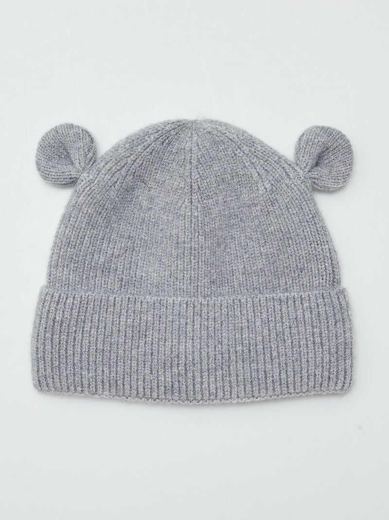 Gorro con orejeras GRIS - Kiabi