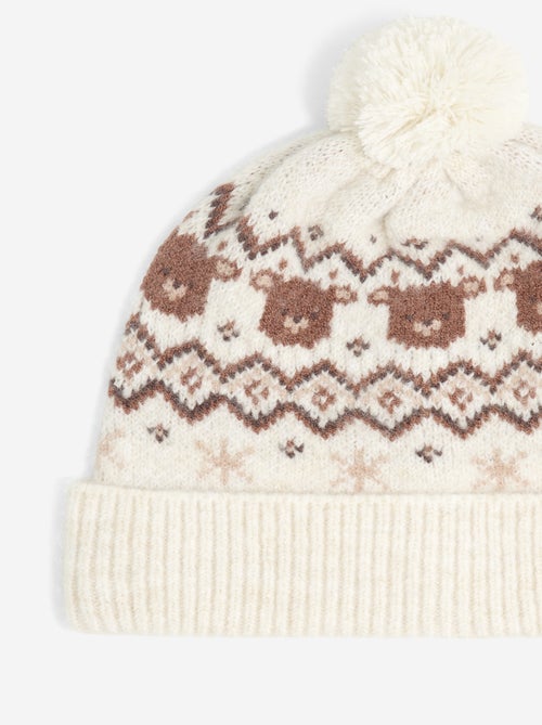 Gorro con pompón estampado - Kiabi