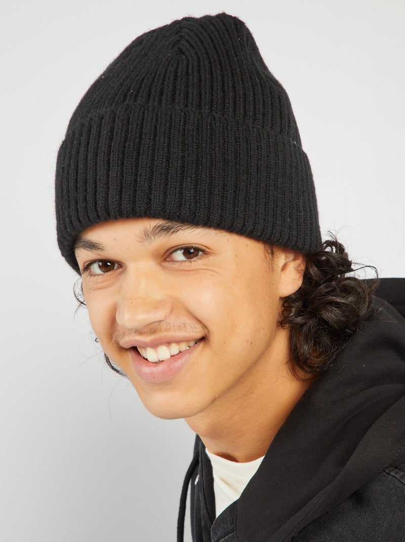 Gorro con vuelta NEGRO - Kiabi