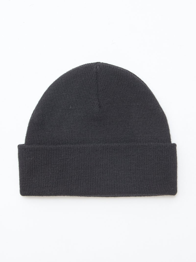 Gorro con vuelta Negro - Kiabi