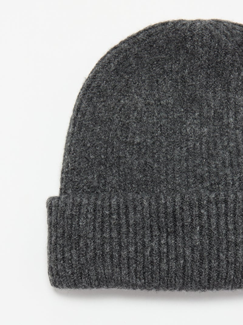 Gorro con vuelta Negro - Kiabi