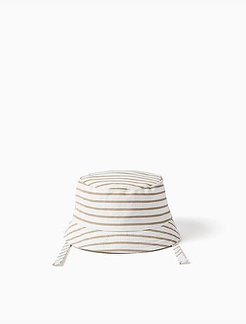 Gorro de algodón a rayas