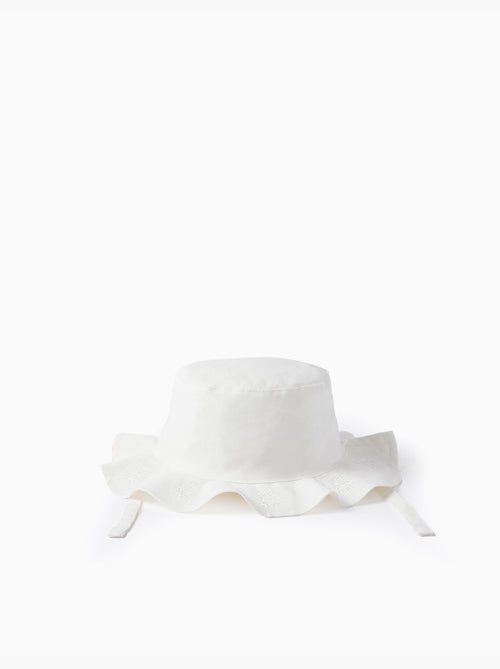Gorro de algodón con bordado y tiras laterales - Kiabi