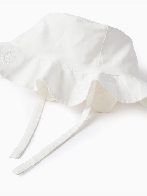 Gorro de algodón con bordado y tiras laterales - Kiabi