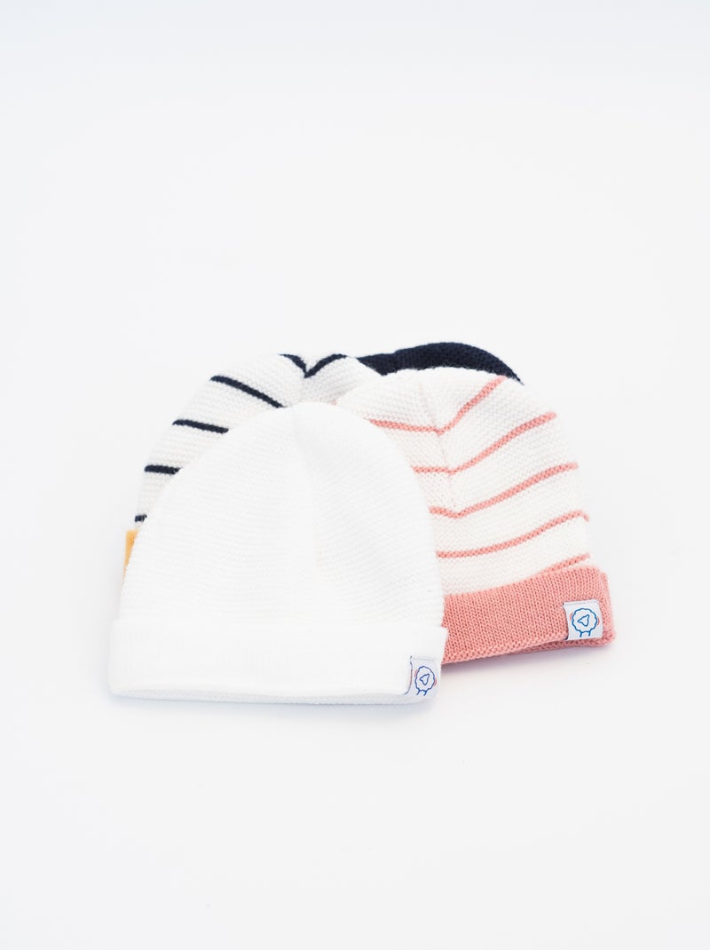 Gorro de bebé con vuelta Blanco - Kiabi