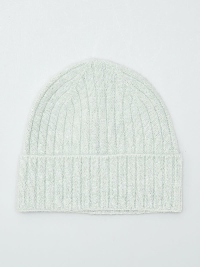 Gorro de canalé con vuelta VERDE - Kiabi
