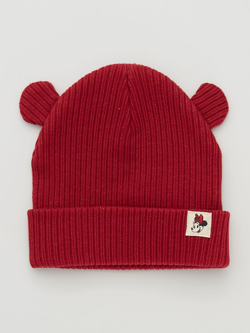 Gorro de canalé 'Minnie' rojo burdeos - Kiabi