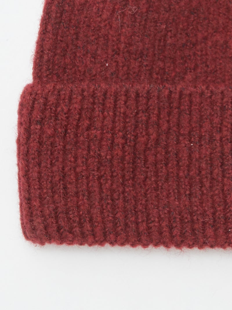 Gorro de canalé Rojo - Kiabi