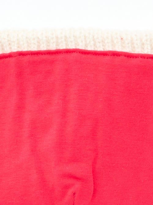 Gorro de canalé y trenzado con pompón - Kiabi