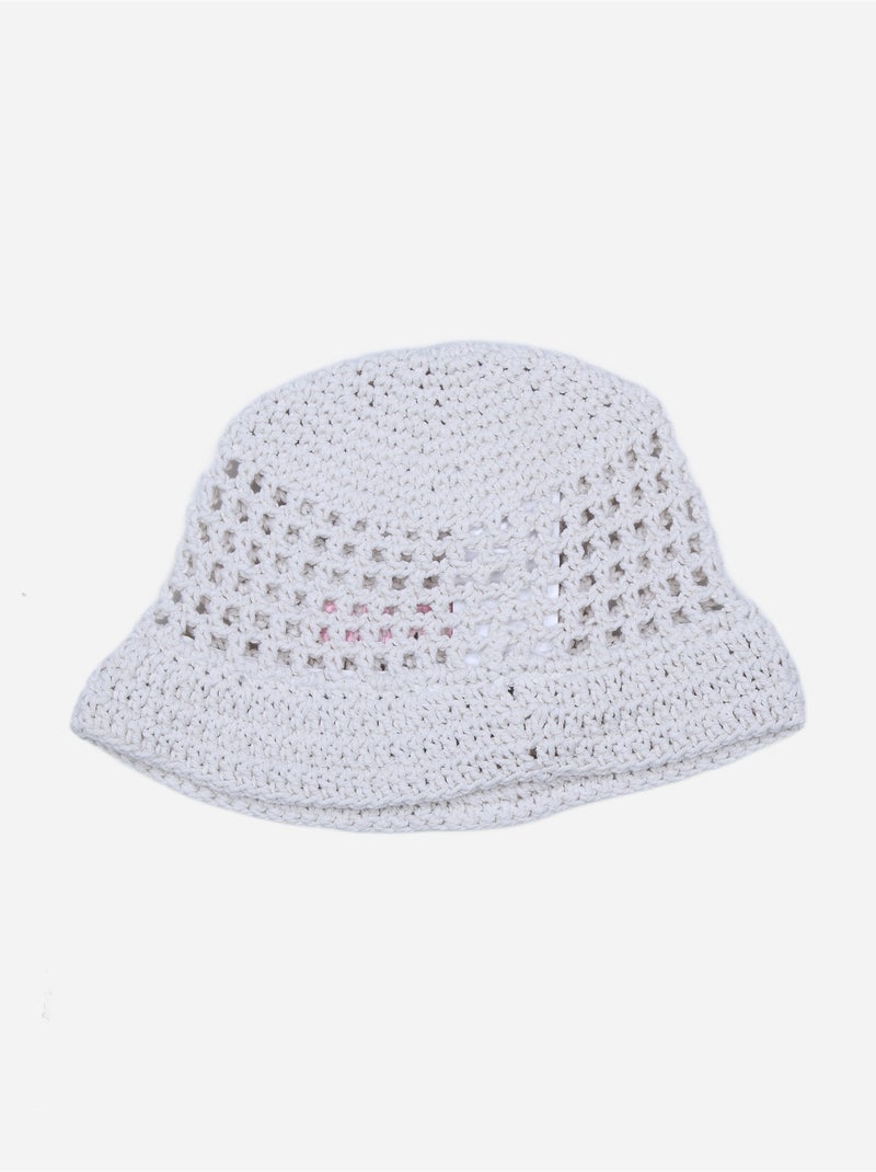 Gorro de ganchillo - Guess kids Blanco roto - Kiabi