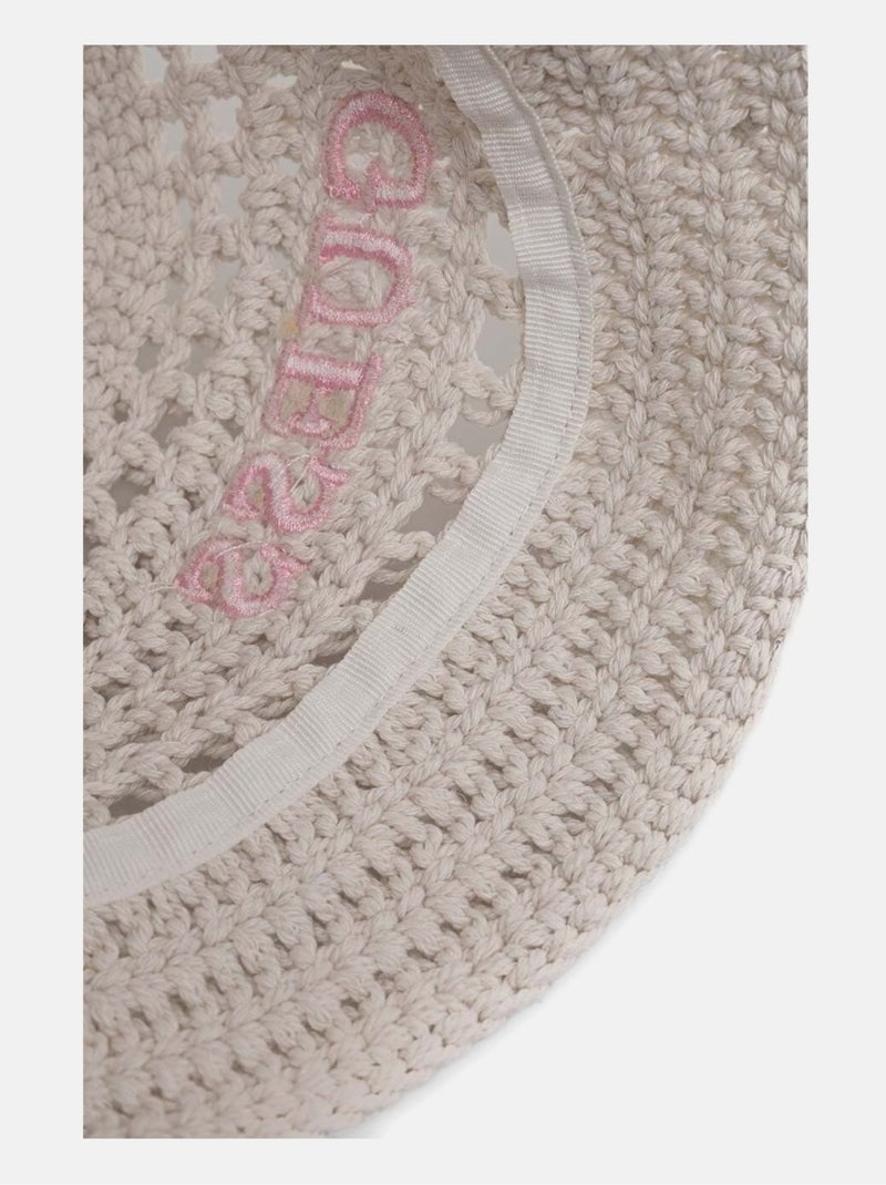 Gorro de ganchillo - Guess kids Blanco roto - Kiabi