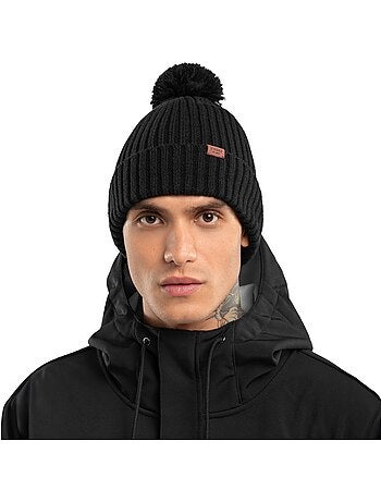 Gorro de invierno con pompón esquí y nieve hombre y mujer nori
