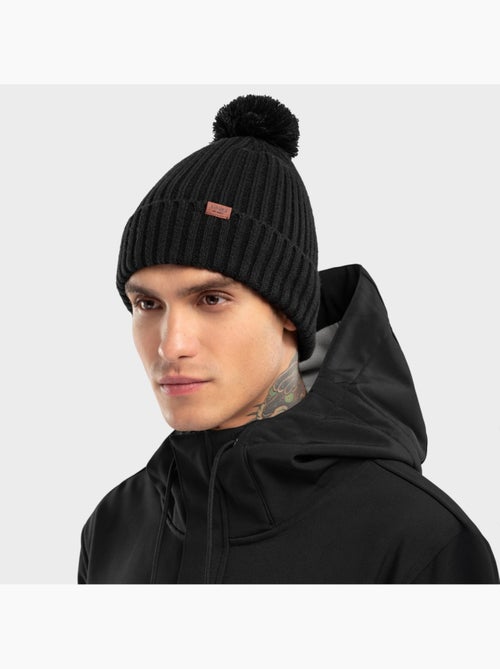 Gorro de invierno con pompón esquí y nieve hombre y mujer nori - Kiabi