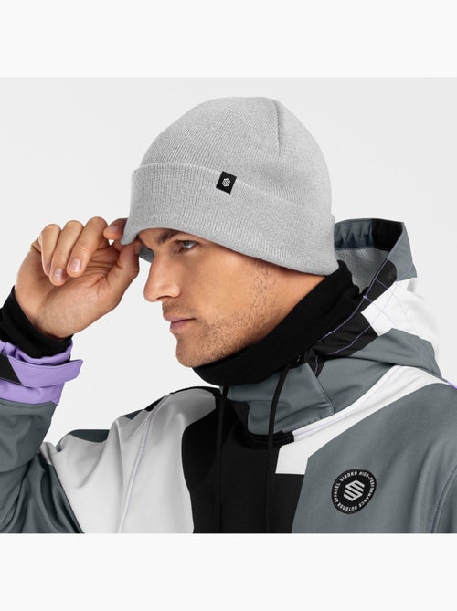 Gorro de invierno esquí y nieve hombre y mujer snowflake gray - Kiabi