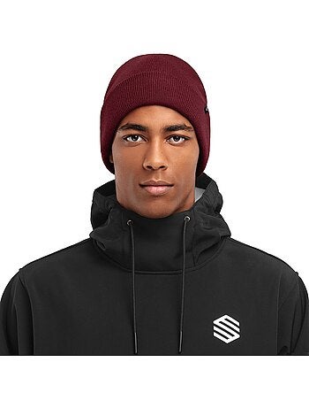 Gorro de invierno esquí y nieve hombre y mujer snowflake maroon