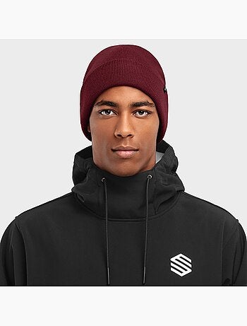 Gorro de invierno esquí y nieve hombre y mujer snowflake maroon