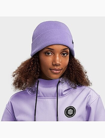 Gorro de invierno esquí y nieve hombre y mujer snowflake violet