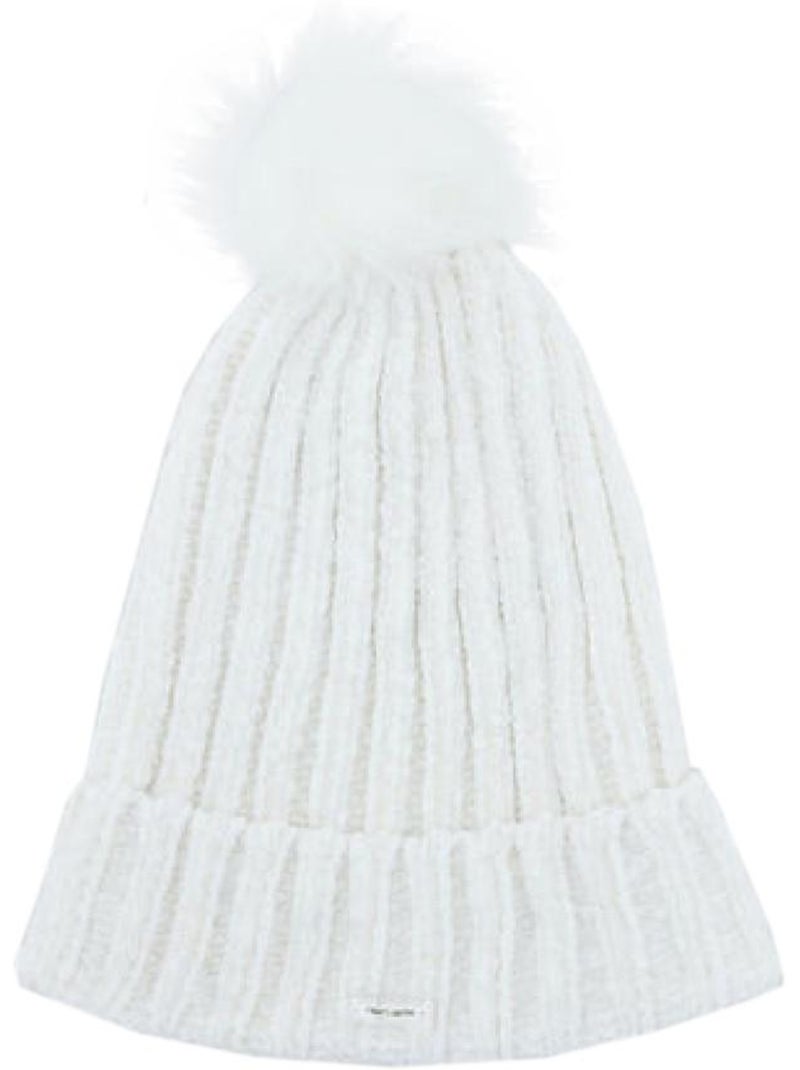 Gorro de Lana con Pompón para Mujer Teddy Smith Blanco - Kiabi