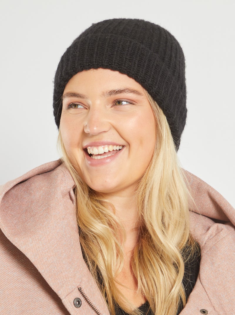 Gorro  de lana negro - Kiabi