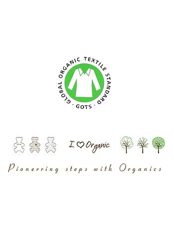 Gorro de nacimiento de algodón orgánico certificado gots - Kitikate