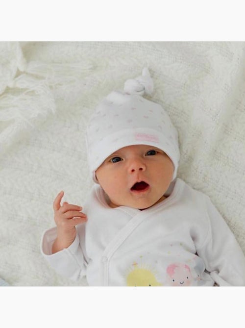 Gorro de nacimiento de algodón orgánico certificado gots - Kitikate - Kiabi