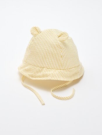 Gorro de pescador a rayas con orejitas