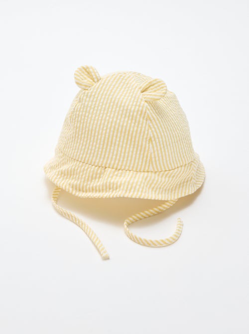 Gorro de pescador a rayas con orejitas - Kiabi