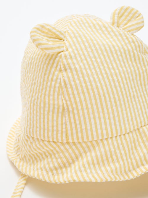 Gorro de pescador a rayas con orejitas - Kiabi