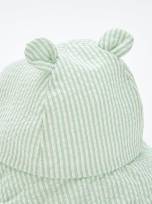 Gorro de pescador a rayas con orejitas - Kiabi