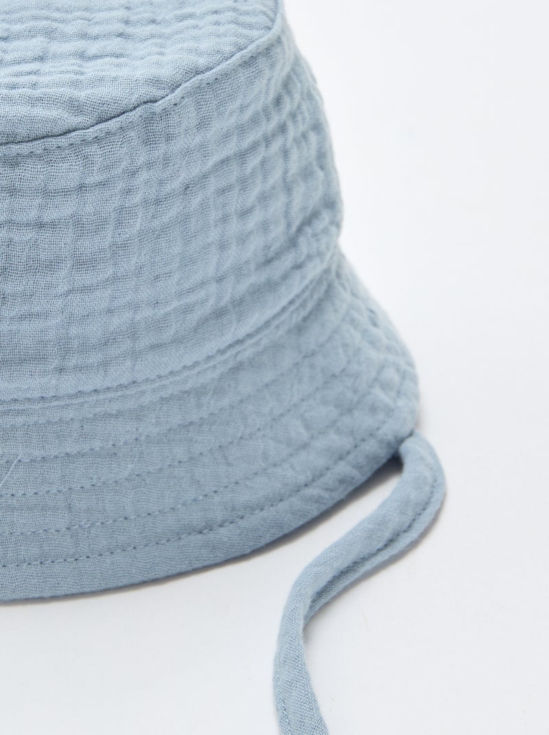 Gorro de pescador en gasa de algodón Azul - Kiabi
