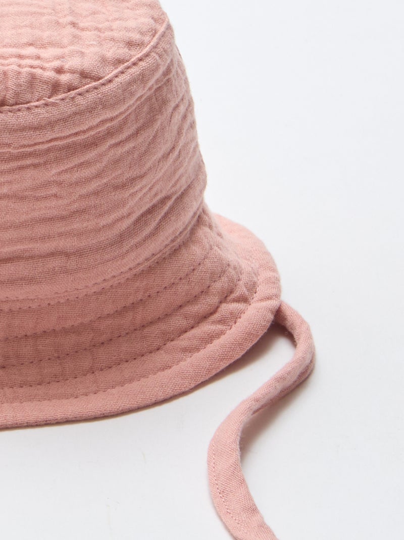 Gorro de pescador en gasa de algodón Rosa - Kiabi