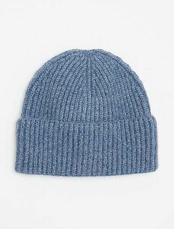 Gorro de punto acanalado