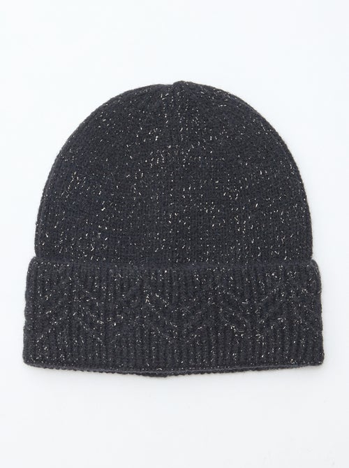 Gorro de punto acanalado brillante - Kiabi