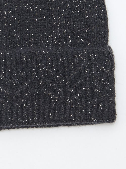 Gorro de punto acanalado brillante - Kiabi