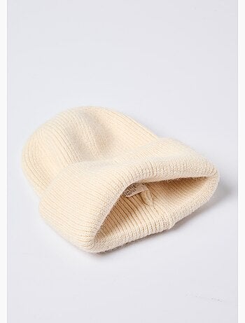 Gorro de punto acanalado con angora - AFIBEL