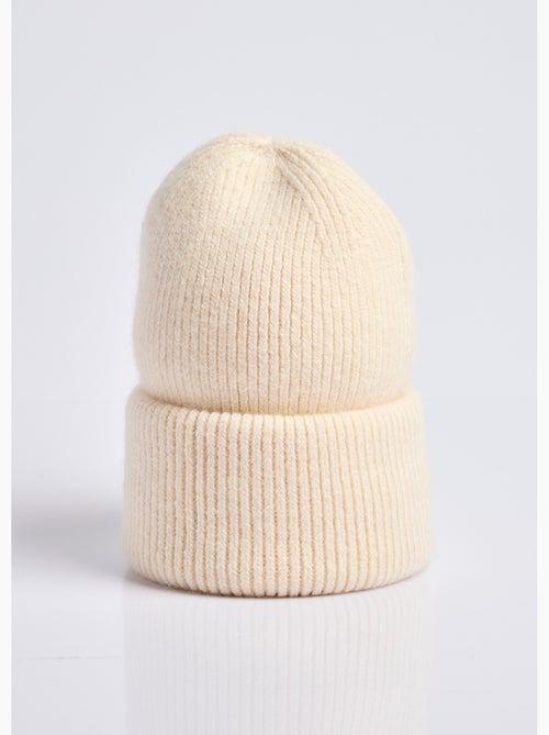 Gorro de punto acanalado con angora - AFIBEL - Kiabi