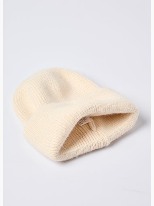 Gorro de punto acanalado con angora - AFIBEL - Kiabi